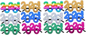 LOGOFUN 12 Stück 2026 Zahlenbrille Silvester Party Brille Eyewear Foto - Bild 1 von 7