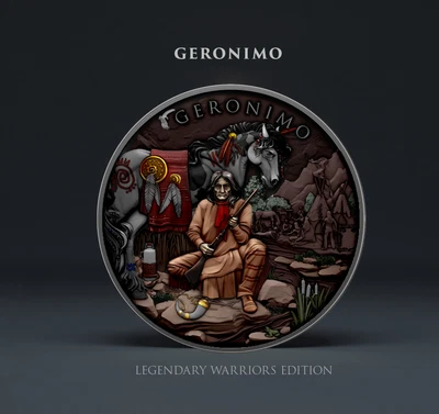 Legendary Warriors Geronimo Colorized 1oz .999 Silver Bullion Medal