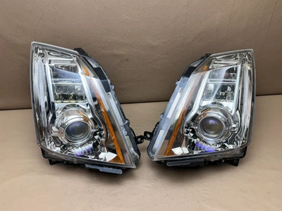2008-2014 CADILLAC CTS LEFT & RIGHT HEADLIGHT PROJECTOR HID XENON CHROME SET OEM - Image 1 of 4