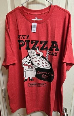 Disney Parks 2025 Mickey Mouse Pete’s Pizza Place Adult Sz XX-LARGE New W Tags - Image 1 of 4