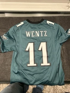 Philadelphia Eagles NFL Football Jersey Size M Wentz 11 Philly Used - Picture 1 of 11