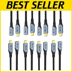 3.3Ft Braided USB C Extension Cable 10-Pack - 10Gbps Data Transfer & 100W Power - Picture 1 of 8