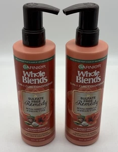 2- Garnier Whole Blends 5 in 1 Curl Conditioner with Royal Hibiscus Shea Butter - Picture 1 of 5