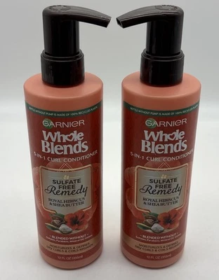 2- Garnier Whole Blends 5 in 1 Curl Conditioner with Royal Hibiscus Shea Butter - Image 1 of 4
