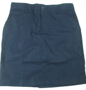 LANDS END Navy School Uniform Active Performance Chino Skort Girls 14 NEW - Picture 1 of 8