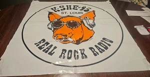 VINTAGE KSHE 95 ROCK RADIO 1972 ADVERTISEMENT BANNER ORIGINAL ST. LOUIS 36 x 36 - Picture 1 of 14