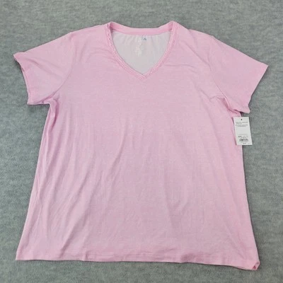 Croft & Barrow Sleep Shirt Short Sleeve Pink Women's Size XL NWT - Image 1 of 4