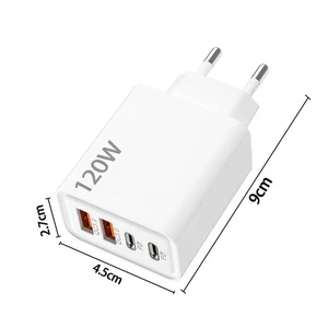 120W USB-C Schnellladegerät 4-Port inkl. für iPhone Samsung Xiaomi - Bild 1 von 3