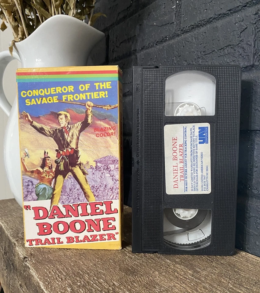 Daniel Boone Trail Blazer VHS 1986 Bruce Bennett, AMAZING ARTWORK Vtg HTF OOP - Image 1 of 4