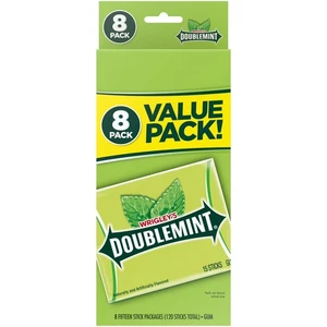 Wrigley's Doublemint Bulk Chewing Gum, Value Pack 15 Ct, 8 Pack. - Picture 1 of 4
