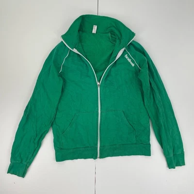 AMERICAN APPAREL Sudadera con Capucha Verde Mediana Para Hombre Algodón Cremallera Completa California Polar Foto 1 de 4