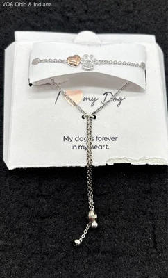 Sterling Silver Adjustable Length Bracelet My Dog Is Forever In My Heart - Image 1 of 4