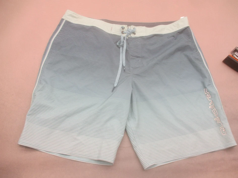 Pantalones Cortos Quiksilver Talla 38 Para Hombres Gris Ombre Cordón Surf Tabla de Nadar 067 Foto 1 de 4