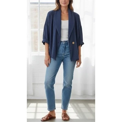 Chaqueta Cárdigan We The Free Free People Kimono Gasa Azul Extra Grande Foto 1 de 4