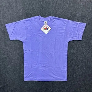 NWT Vintage 1991 Fruit Of The Loom Single Stitch Blank T Shirt Size L Purple - Picture 1 of 6