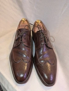 GRAVATI HERREN WINGTIPS BRAUN ITALIENISCH HANDGEFERTIGT OXFORD 11-M FEINSTE QUALITÄT - Bild 1 von 9