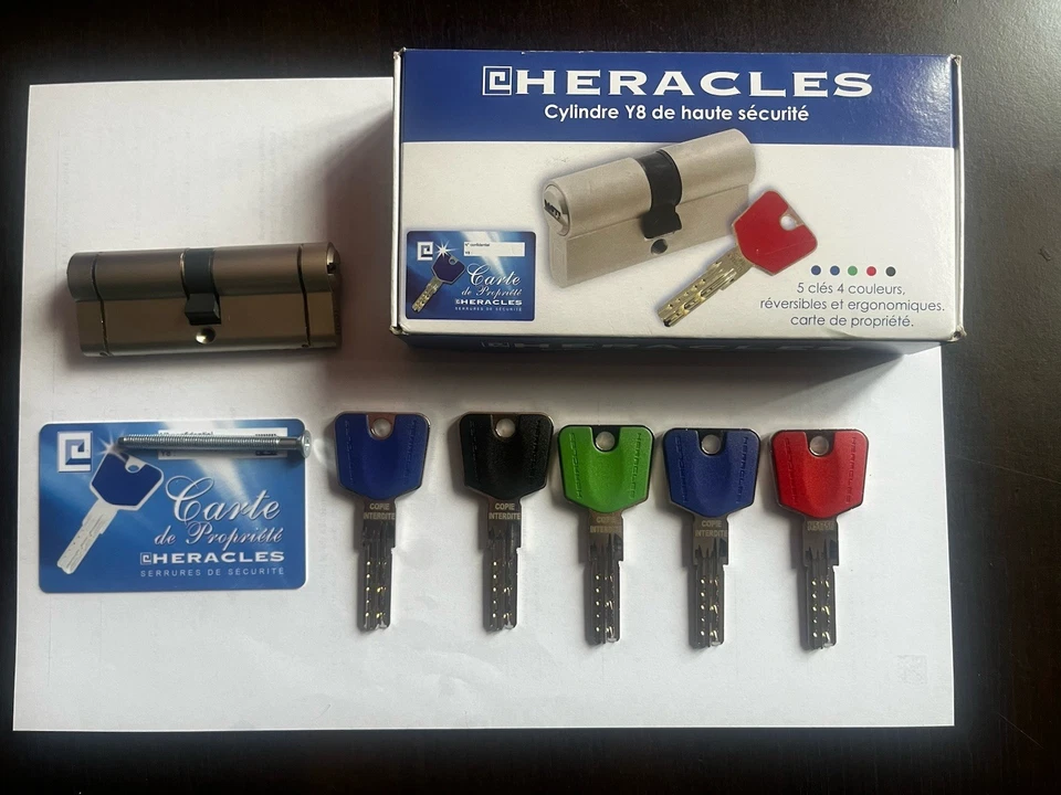 Cylindre Haute Sécurité, Héraclès Y8 40x40 Neuf - Photo 1/1