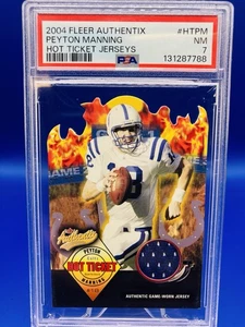 POP 1 Peyton Manning 2004 Fleer Authentix Hot Ticket Die-Cut GU Jersey /500 PSA - Bild 1 von 2