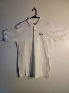 ESPN Staff Polo Shirt Two Sided Medium White - Picture 1 of 3