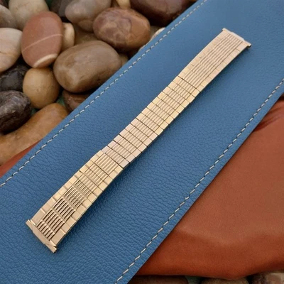 17.2mm Gemex 10k Gold-Filled Classic Expansion Unused 1960s Vintage Watch Band - Image 1 of 4