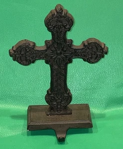 Gusseisen Metall Kreuz Mantel Regal Aufhänger Weihnachten Strumpf Halter - Bild 1 von 10
