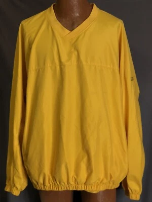 Footjoy V Pullover Para Hombres XL Amarillo Lluvia Golf Cortavientos Cremallera Bolsillo Cintura Elástica Foto 1 de 4