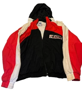 Vintage 90s NBA Portland Trailblazers Red & Black Apex Jacket Men’s XL - Picture 1 of 7