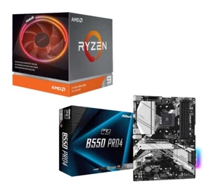 AMD Ryzen 7 5800XT CPU + ASRock B550 Phantom Gaming 4 AC ATX Motherboard Combo - Picture 1 of 5