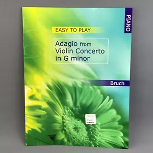 Brunch : Easy To Play Adagio From Violin Concerto in G Minor For Piano - Picture 1 of 3