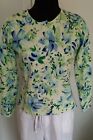 Annexe Petite Made In Uk  Cotton Mix Classic Style Floral Cardigan Sz S