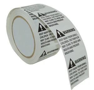 1 Roll 500 Labels 2 x 2 Suffocation Warning Amazon FBA approved Labels/Stickers - Picture 1 of 2