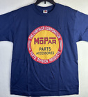 Mopar Chrysler T Shirt Mens Large Navy Blue Parts Division Products