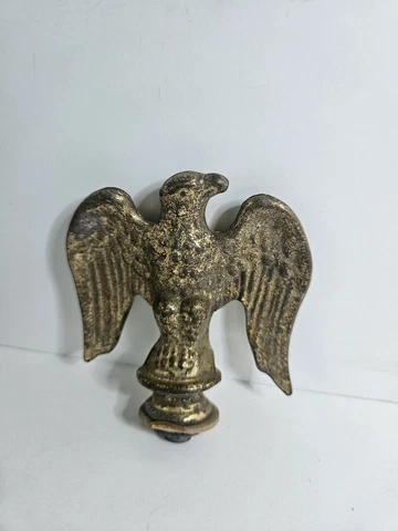 Vtg BRASS, METAL 3.5" EAGLE, BIRD FLAG POLE TOPPER, FINIAL ANTIQUE Cover