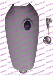 HONDA XL 175 RAW STEEL PETROL TANK WITH CAP TAP 1974-75 /FIT FOR - Picture 1 of 6