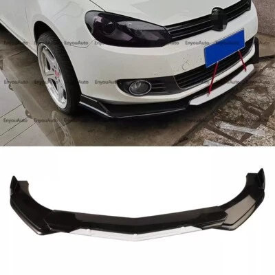 For Volkswagen Jetta Front Bumper Lip Spoiler Splitter Gloss Black White - Image 1 of 4