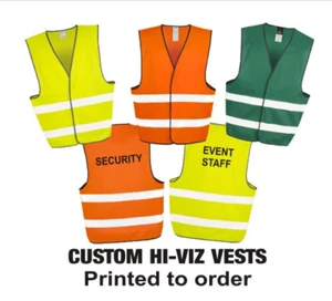 Chalecos de alta visibilidad estampados personalizados, chaleco de seguridad de alta visibilidad estampado personalizado - Imagen 1 de 13