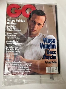 GQ Magazine Brand New Still In Bag - Dec 1998 - Actor Vince Vaughn Cover - Imagen 1 de 2
