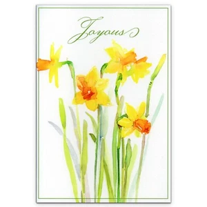 Nice EASTER Card, Daffodil Joys of Spring John Keeling Original by Caspari + ✉ - Picture 1 of 5