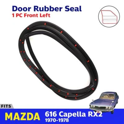 Door Rubber Weatherstrip Front Left Fits MAZDA 616 618 Capella RX2 1970-78 E09 Foto 1 de 4