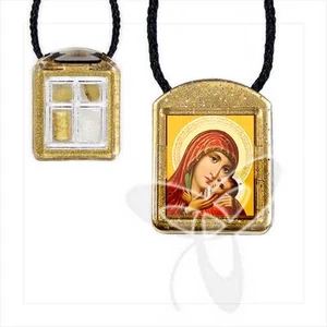 Ladanka vierteilig Kasperowskaya Gottesmutter ладанка Касперовская 36015 - Picture 1 of 1