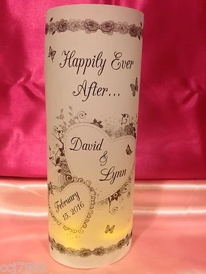 10 Personalized Heart Butterfly Wedding Luminaries Vellum Centerpiece Decoration - Image 1 of 4