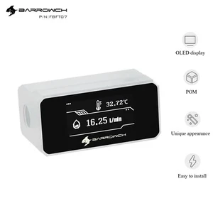 Barrowch POM OLED Digitalanzeige Wassertemperatur & Durchflussmesser Messgerät FBFT07 - Bild 1 von 10