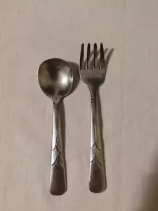 Juego de tenedor cuchara cubiertos infantil vintage Oneida COMMUNITY 5" - Imagen 1 de 4