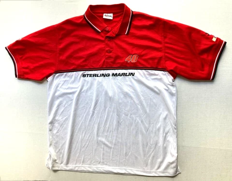 Chase Sterling Marlin Coors Light Nascar Polo Shirt Mens XL White Red Black Cover