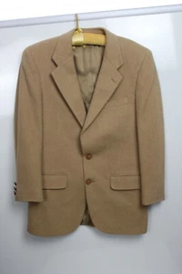 Vintage Burberry's Men's Blazer Coat Long Pure Camel Hair from Saks Fifth Avenue - Picture 1 of 4