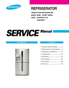 Refrigerador manual Samsung RF28K9380SR/RF28K9380SG/ETC servicio/reparación - Imagen 1 de 1