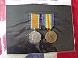WORLD WAR ONE 1914- 1919 BRITISH WAR MEDAL & VICTORY East Yorks K.I.A. Atkinson - Picture 1 of 3