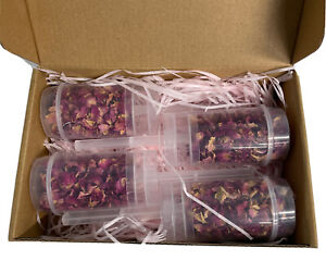 4 Pack Dried Rose Petal Push Pop Confetti Poppers Biodegradable Confetti Filled 