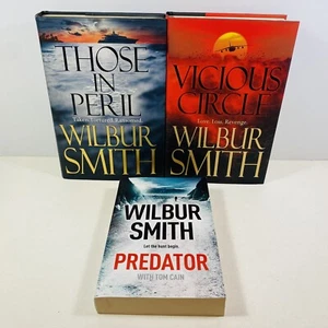 3 Lot Wilbur Smith Hector Cross Series- Those in Peril, Vicious Circle, Predator - Picture 1 of 11
