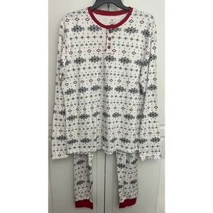 Honest Bio Baumwolle Herren Urlaub Pyjama Set in Jumbo Fair Isle Gr. XL Neu ohne Etikett - Bild 1 von 11